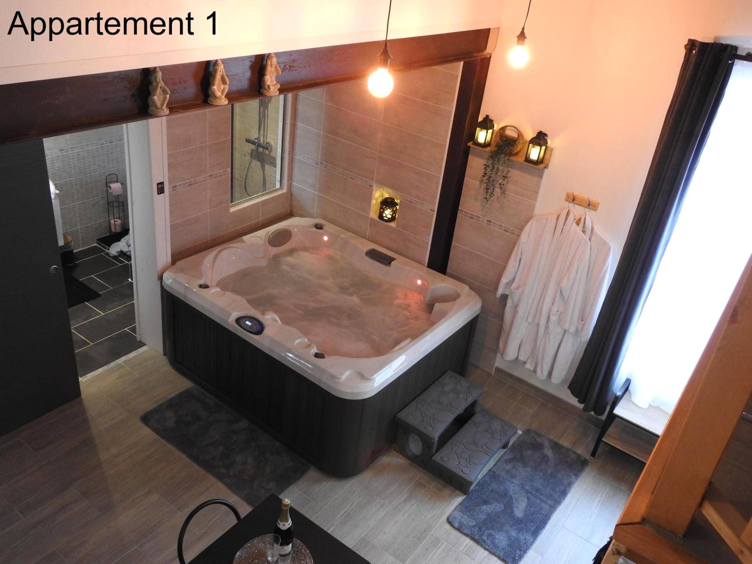 Photo du logement - Love room "Nuit Blanche" - spa