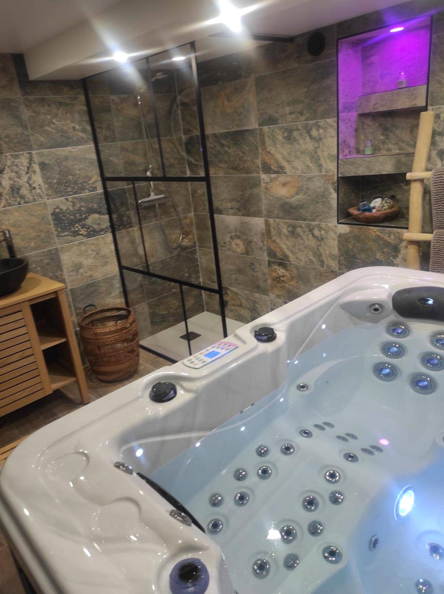 Photo du logement - Nuit de la sagesse "jacuzzi terrasse et parking privé"