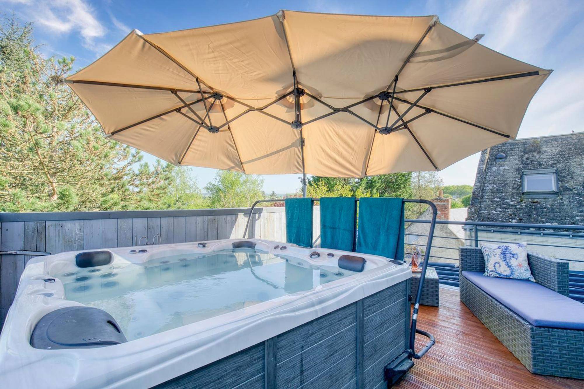 Photo du logement - Jacuzzi et Vue sur Loire - Maison d'hôtes L'Odyssée - Saumur
