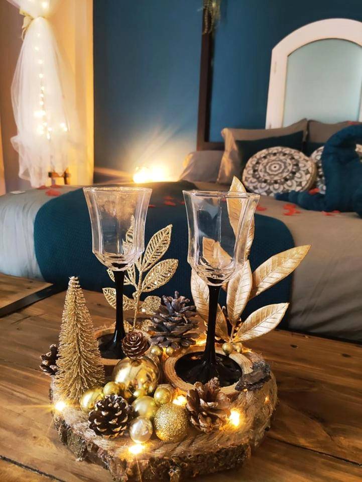 Photo du logement - A l'Orée des pins - Gite et spa de 30 m2 - Options Home Cinéma, Romantique