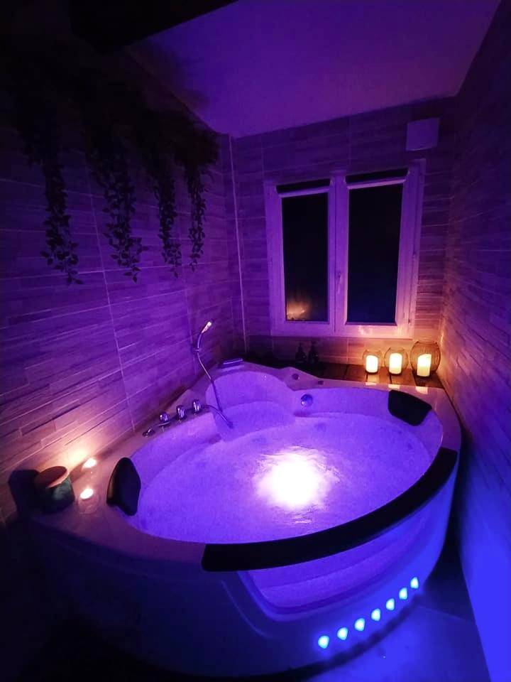 Photo du logement - A l'Orée des pins - Gite et spa de 30 m2 - Options Home Cinéma, Romantique