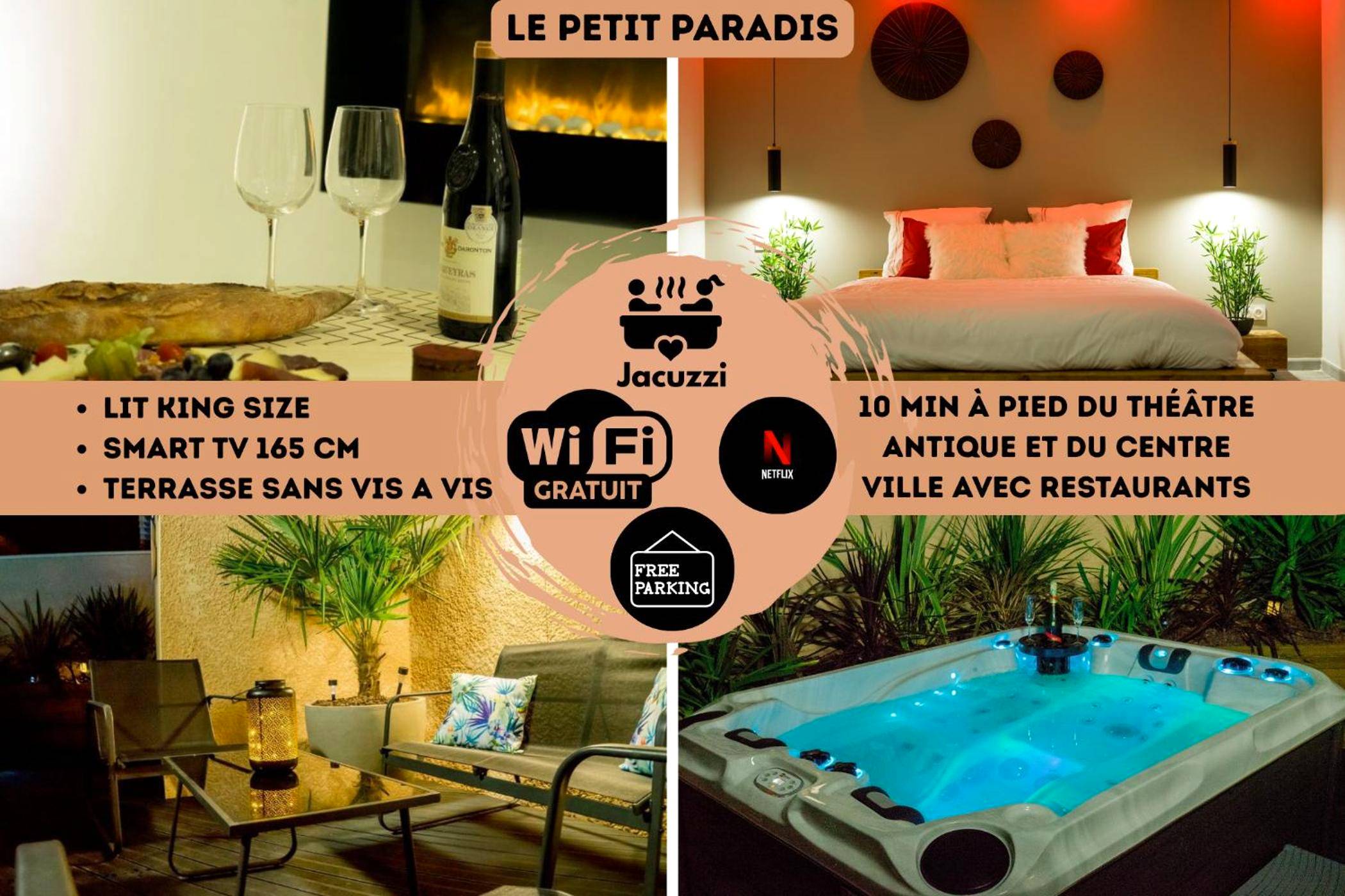 Vue principale - Love Room Orange - Le petit paradis