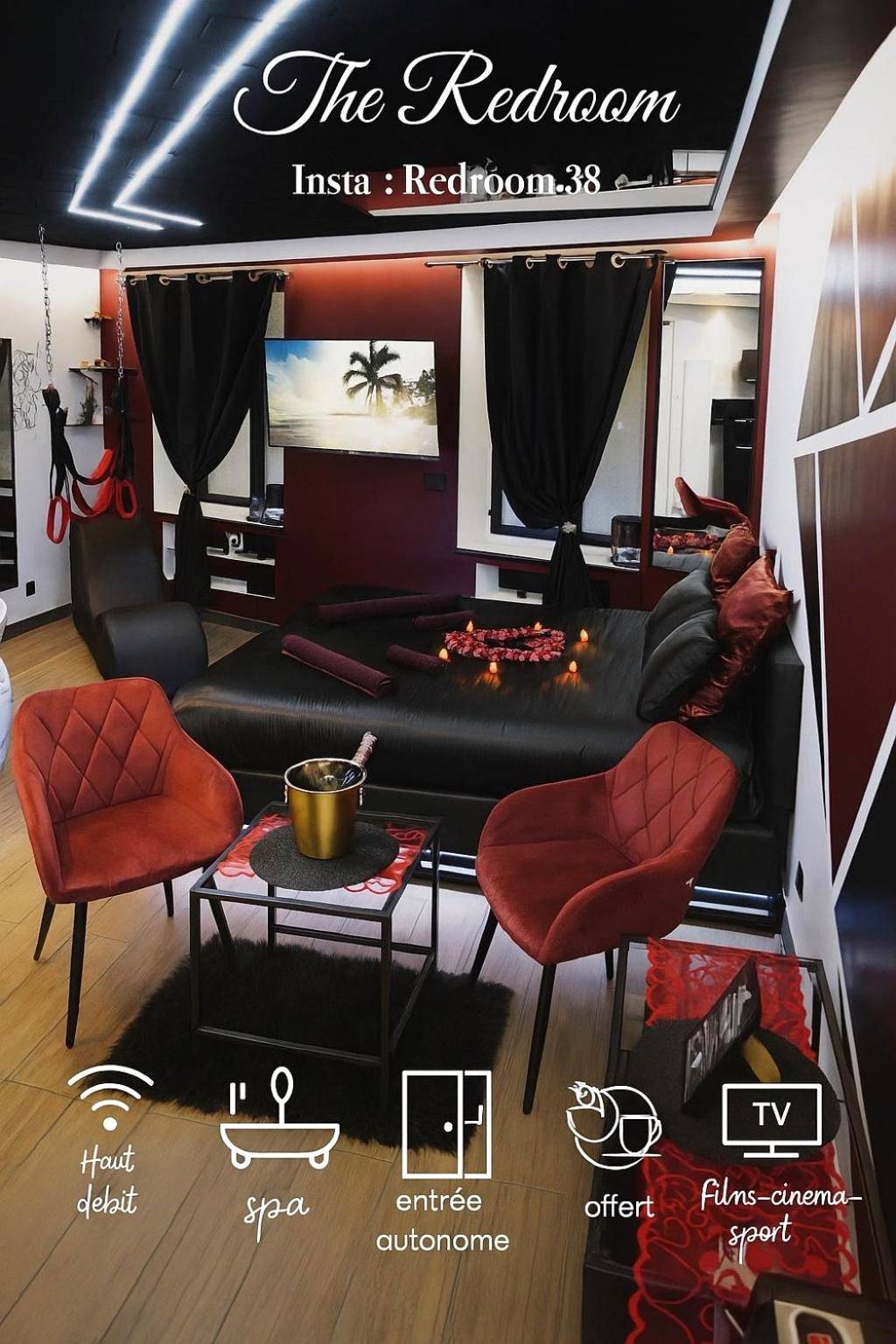 Photo du logement - Redroom Spa privatif & nuit romantique à deux