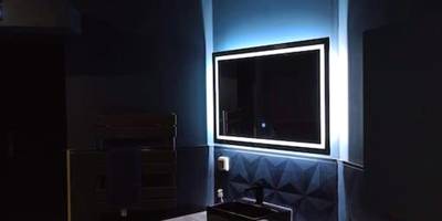 Meuble vasque avec miroir LED rétroéclairé - Rêve d'or 2
