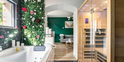 Espace bien - être avec jacuzzi et sauna - Sauna, jacuzzi, terrasse et parking