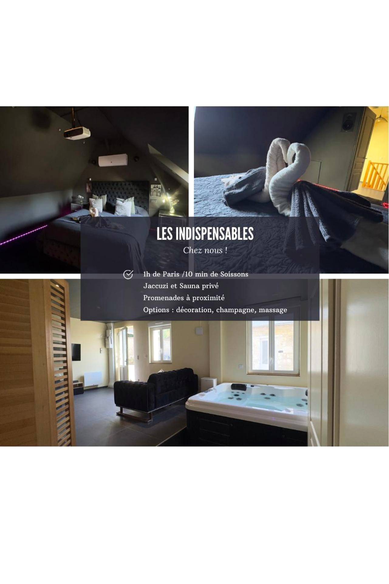 Autre vue interieure - Magnifique loveroom avec sauna, spa et cinémaroom - Fontenoy