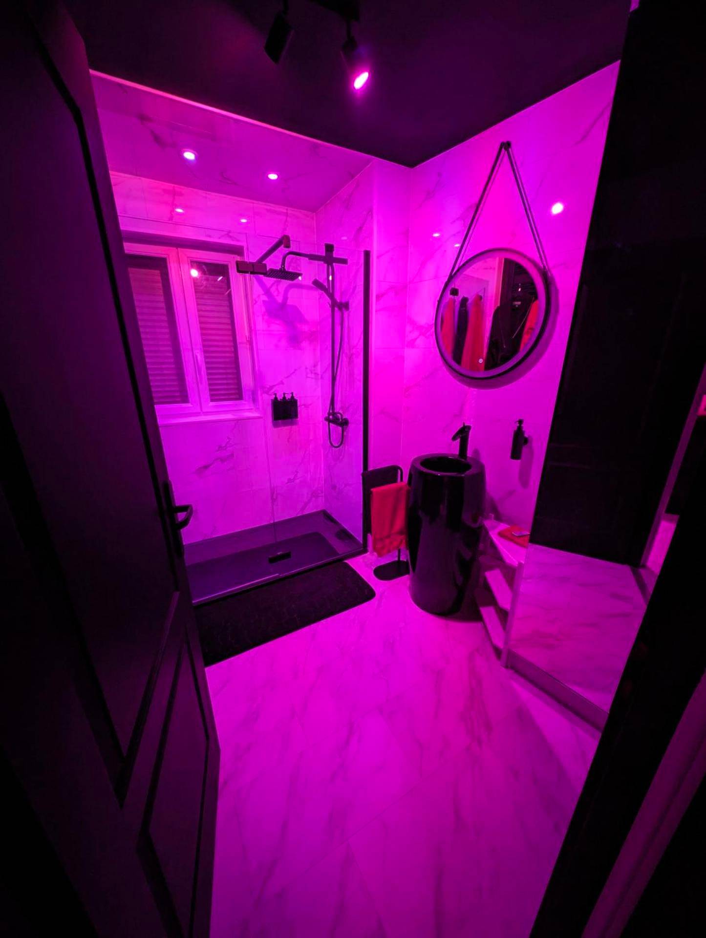 Salle d'eau moderne avec douche à l'italienne - Le Spacidulé