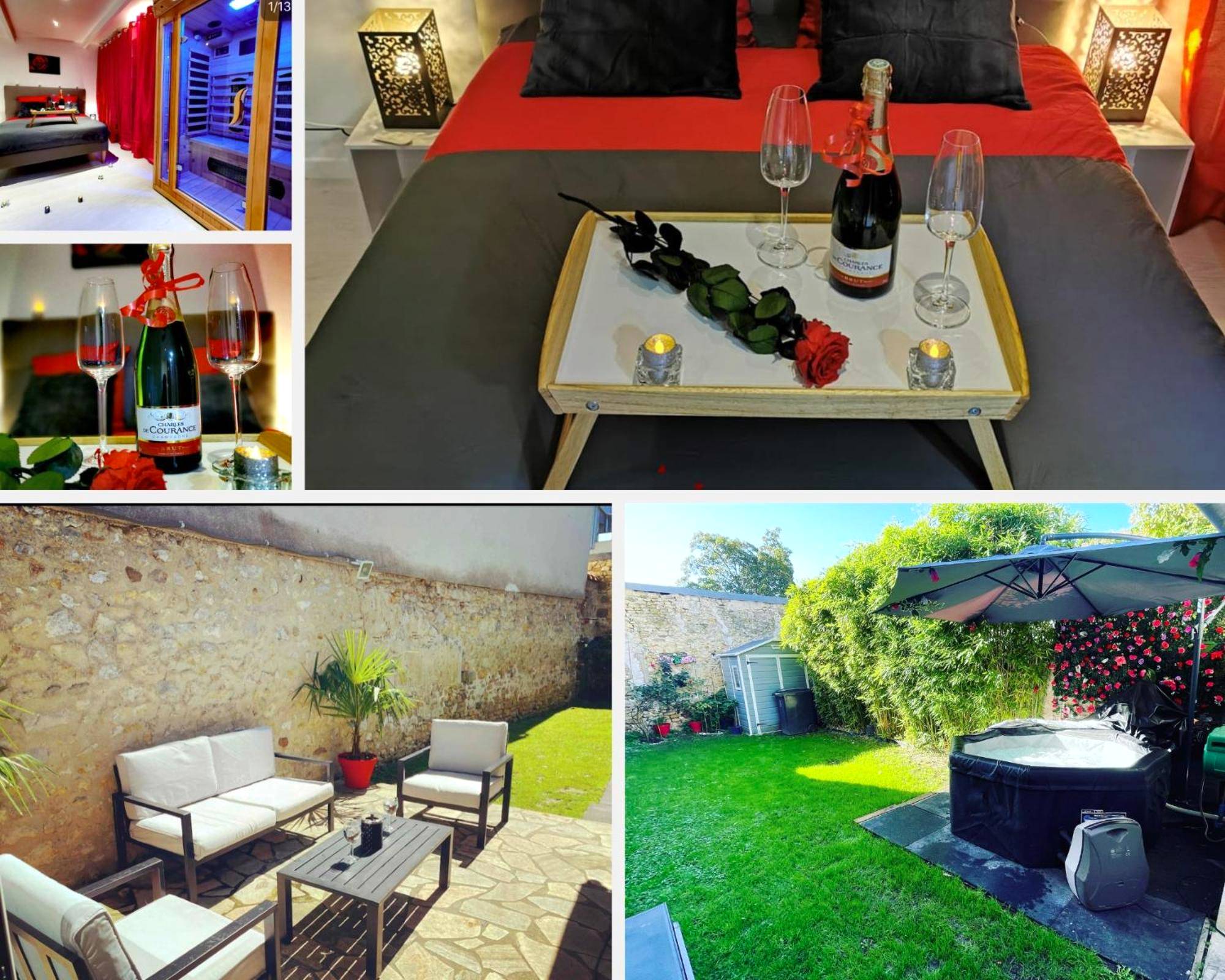 Vue principale - Love Room Melun - Suite Barthelemy - Spa et Sauna