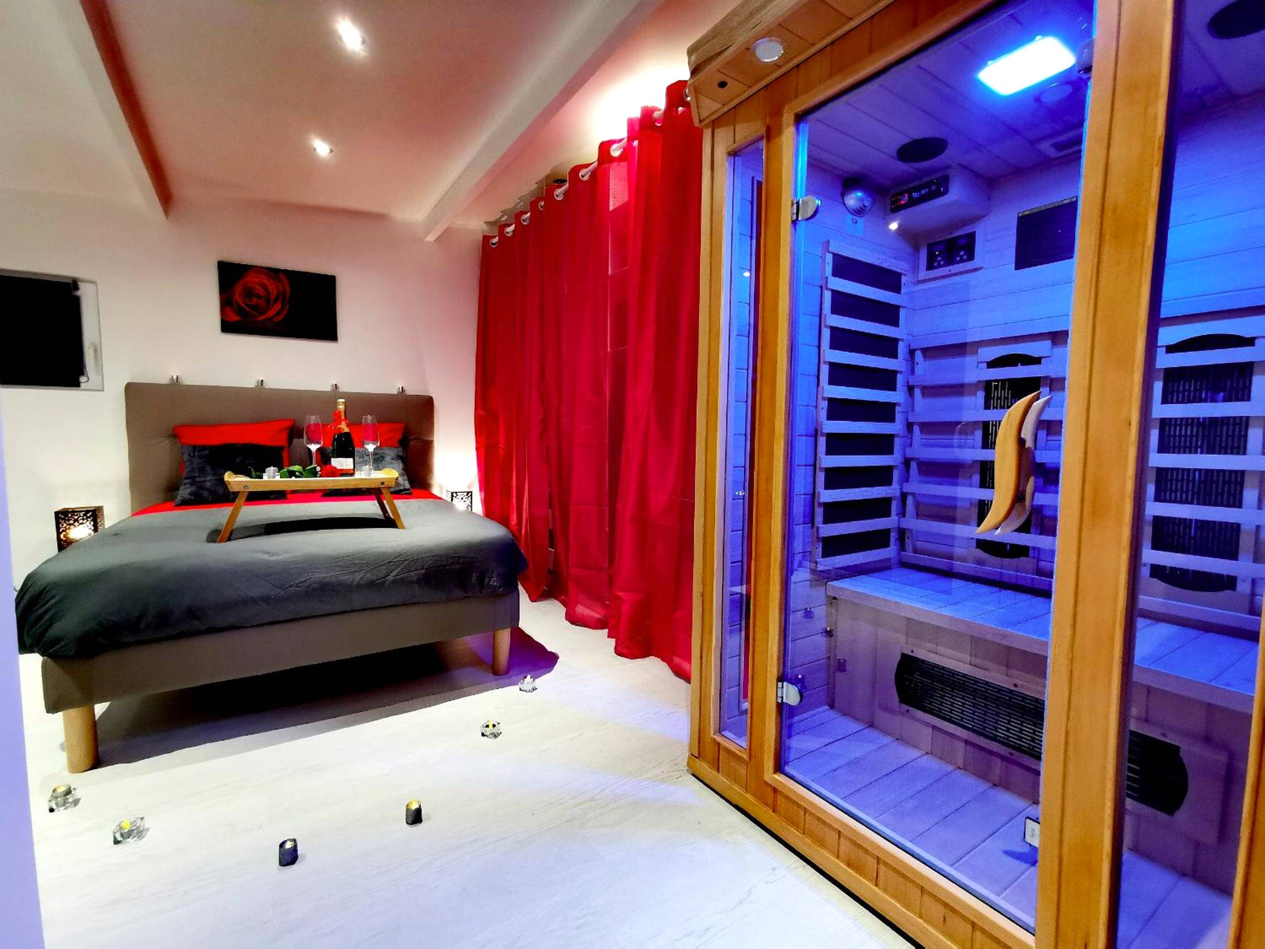 Vue interieure - Suite Barthelemy - Spa et Sauna