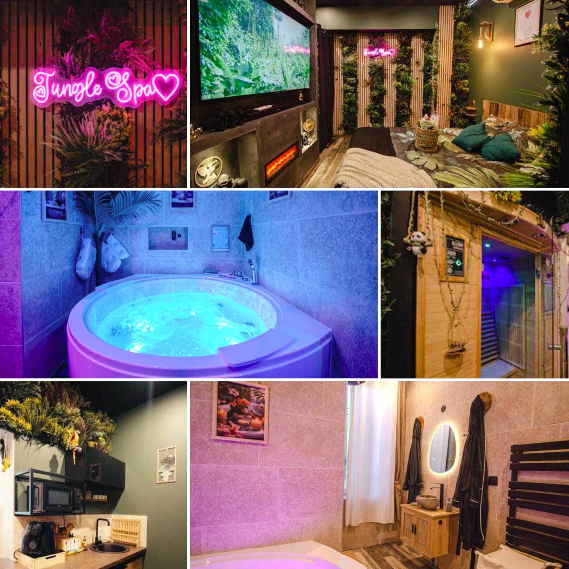 Photo du logement - Suite Jungle Spa - Sauna & Balnéo