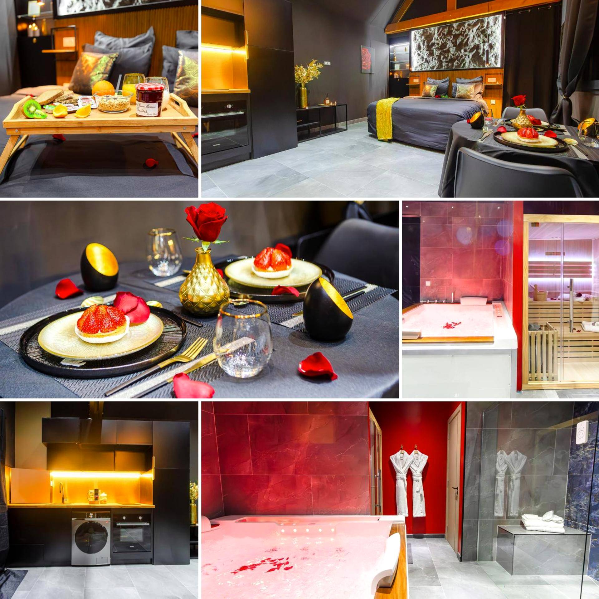 Pêle - mêle des équipements et espaces bien - être - La Suite des Rêves - Les Bonn'apparts - Sur - Seine