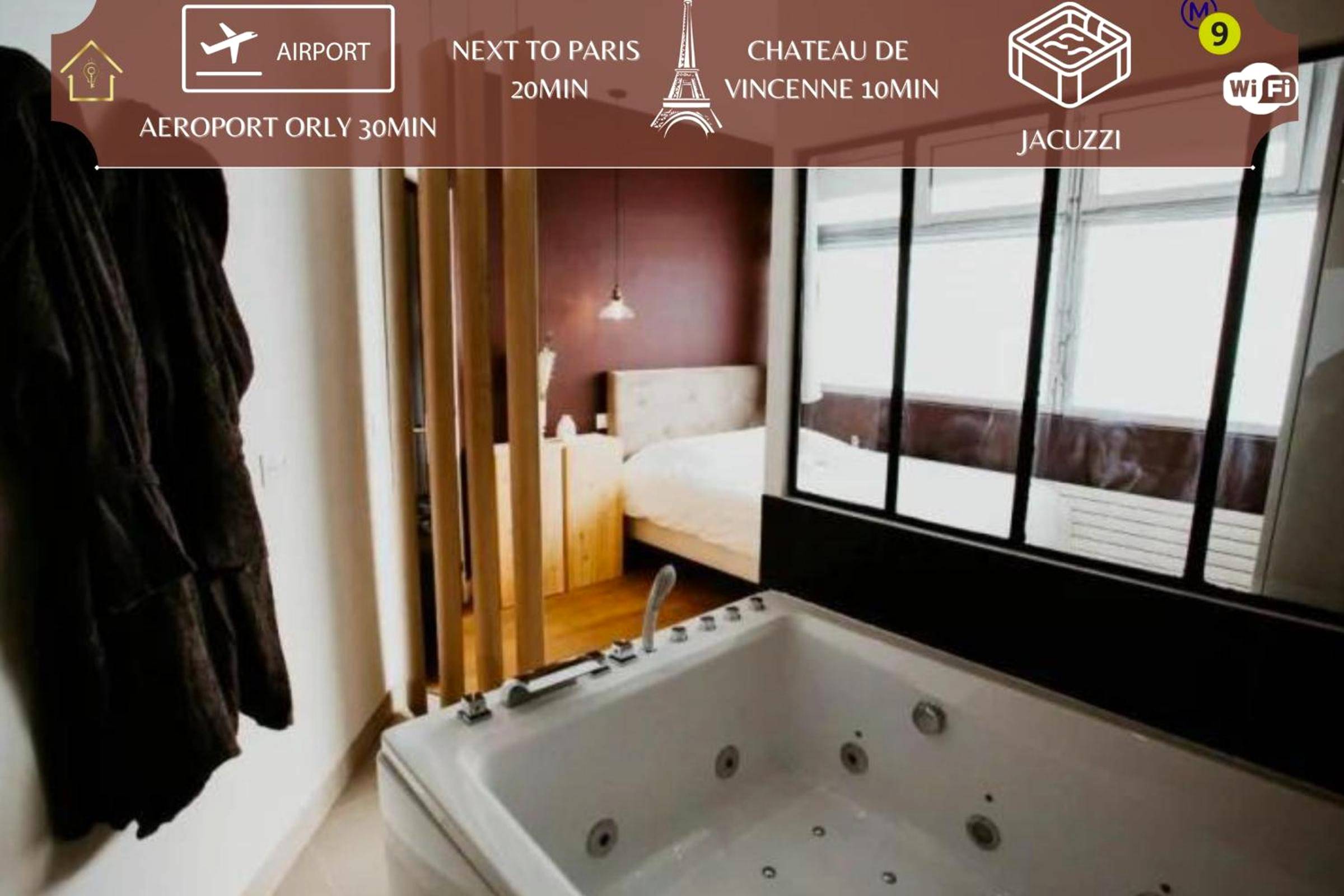 Vue du logement - Love Room Montreuil - Sweet Love Room - Jacuzzi Privatif