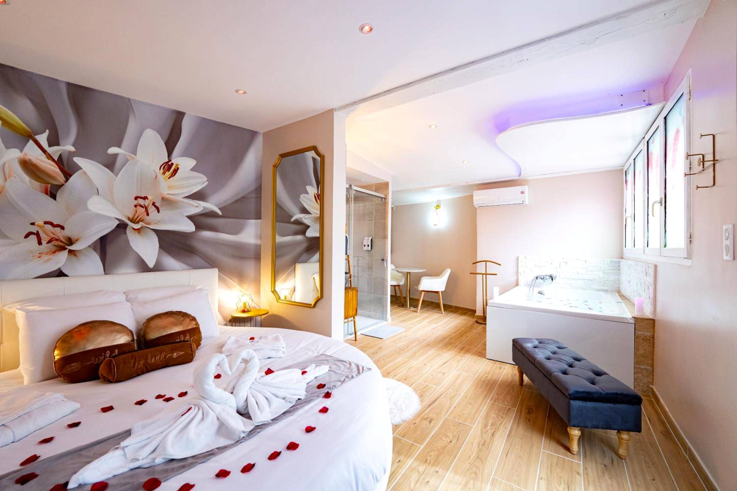 Photo du logement - Studio romantique jacuzzi ou spa balneo privatif et jardin Au temps des cerises La Ciotat