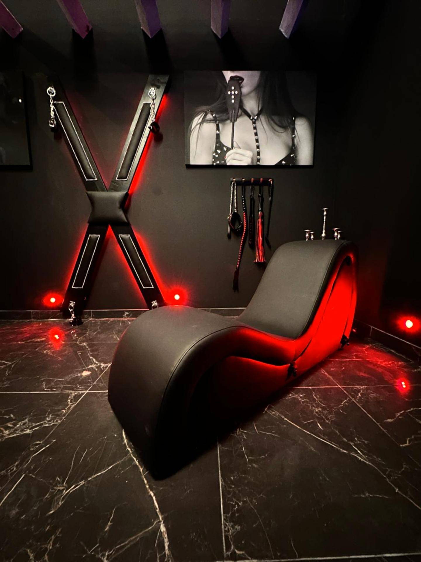 Autre vue interieure - Loveroom de luxe - Thème 50 nuances de grey maison privative spa insolite - Douchy - les - Mines