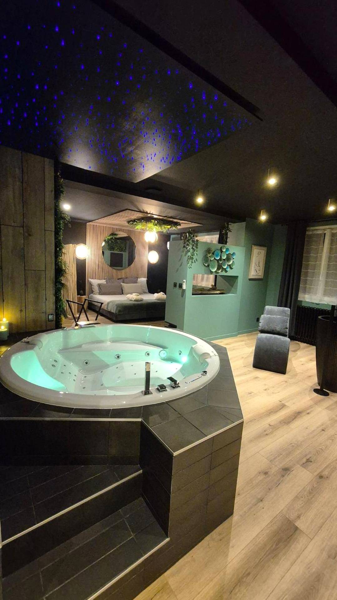 Vue principale - Love Room Le Coudray - Toi et moi gite Love room avec Hammam, Sauna, Balnéothérapie ensemble privatisés