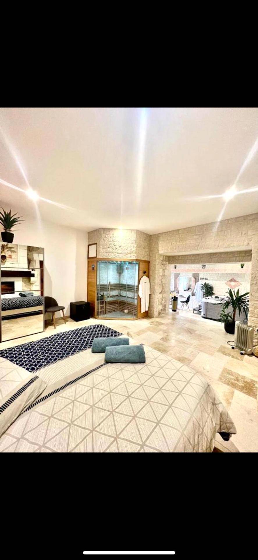 Suite avec lit king size, sauna et jacuzzi - Suite Privative Jacuzzi Sauna de la Villa Del Castagnol