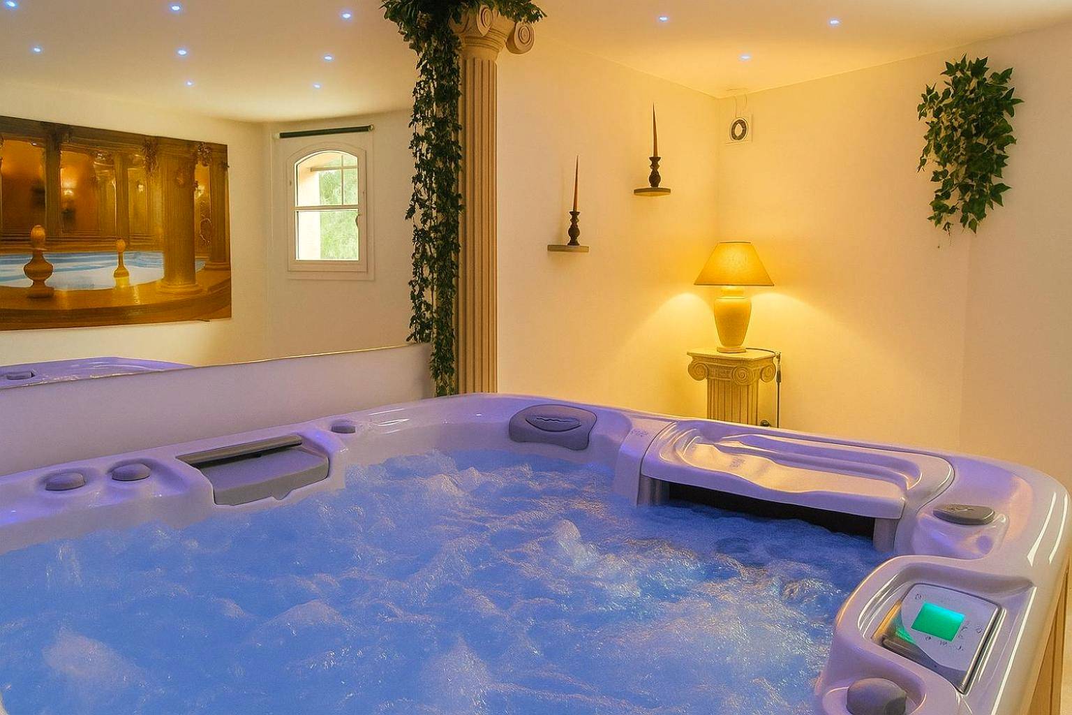 Jacuzzi bouillonnant sous un ciel étoilé - Villa Ohna - Gîte Romantique avec Spa Privé