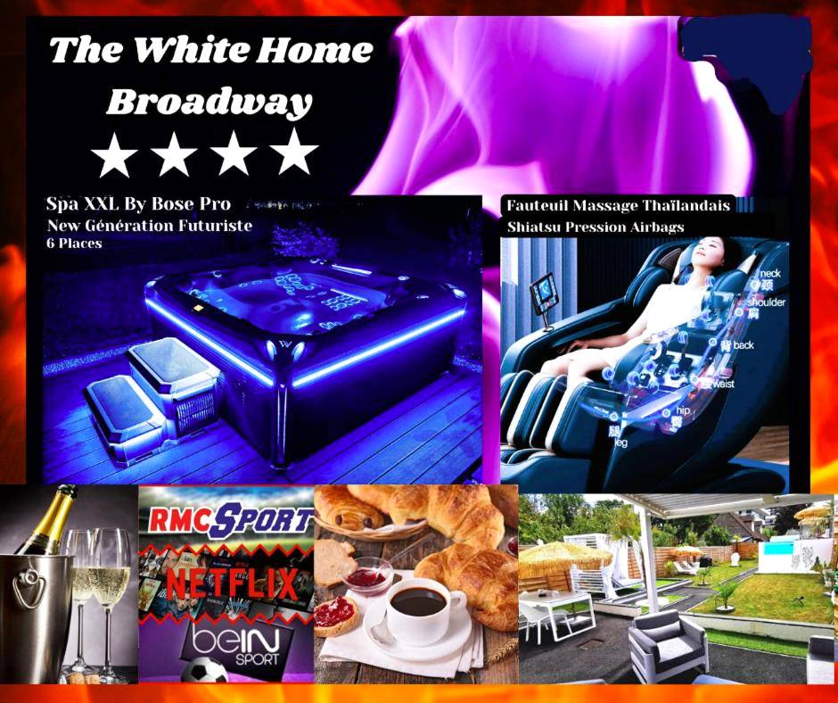 Jacuzzi XXL et fauteuil de massage - Love Room Châteauroux - The White Home Broadway Love Room