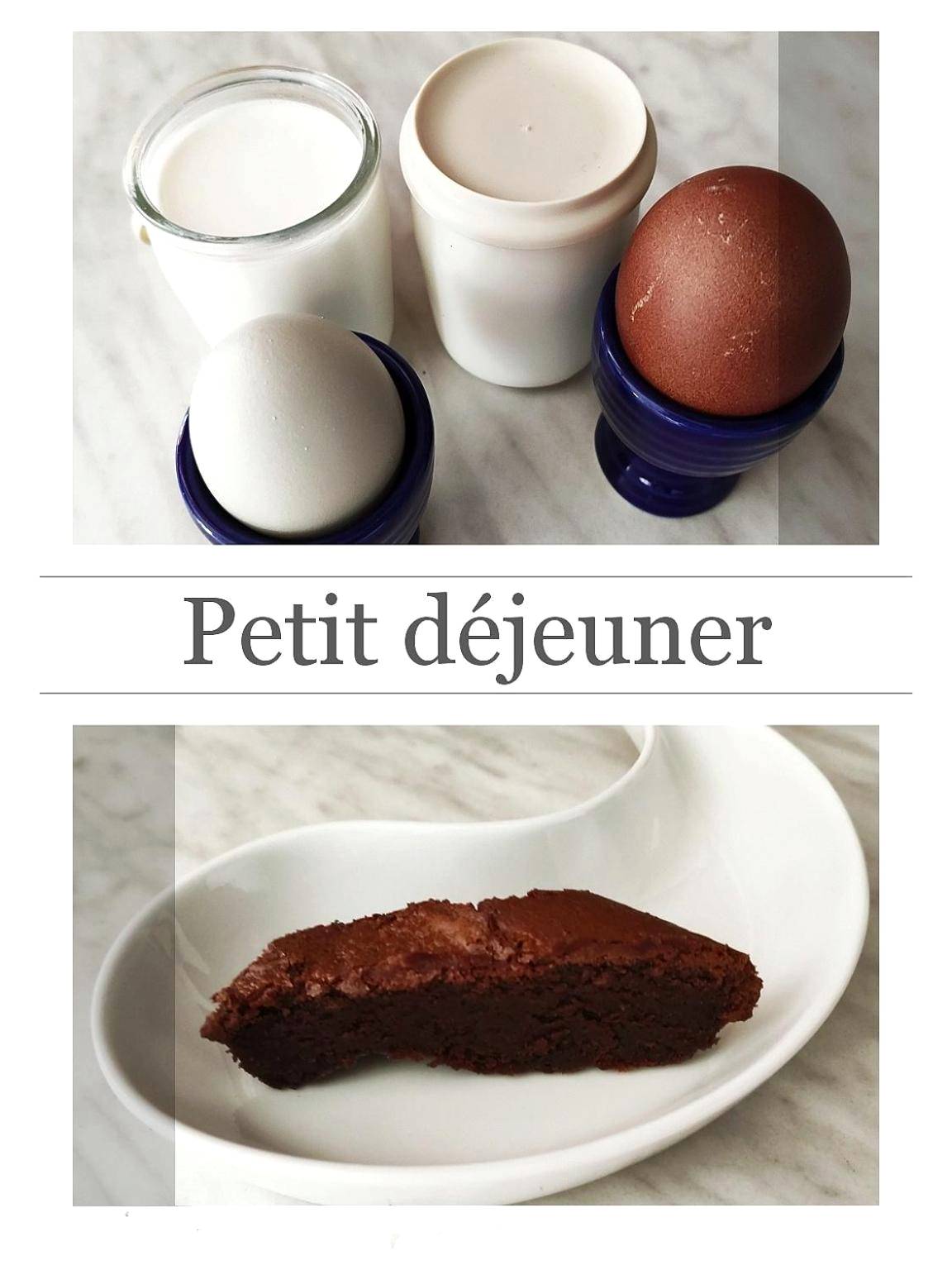Petit déjeuner avec œufs à la coque et gâteau - Le Wigwam du Fassac